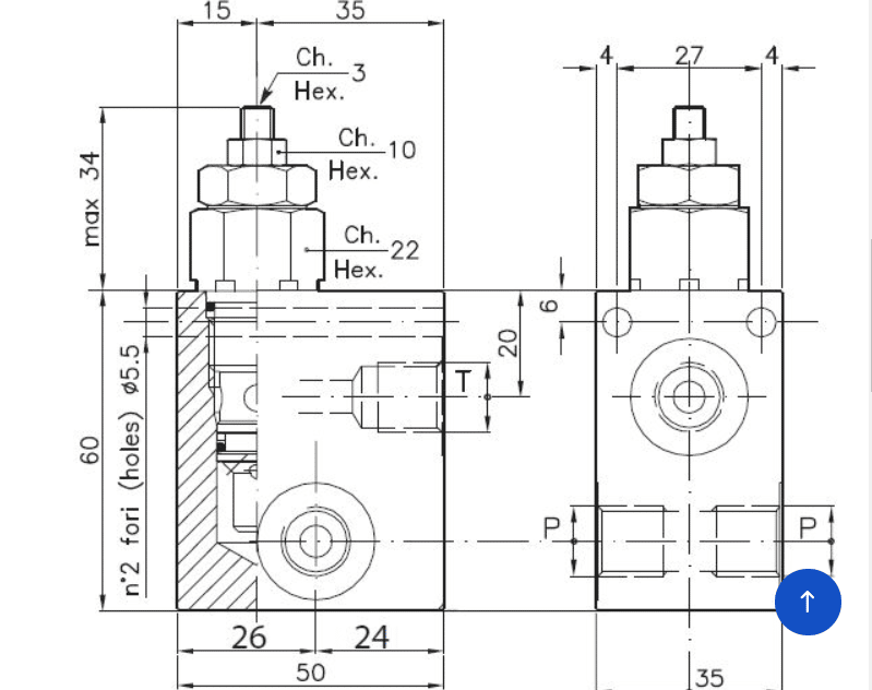Eshop pièces hydrauliques  Limiteur de pression hydraulique